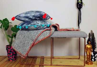 Studio Up smoke and orange throw - Valentine's Day gift idea