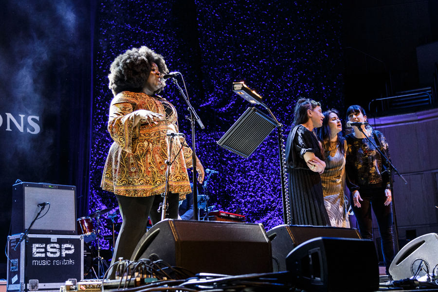Photo of performers on stage at Celtic Connections.