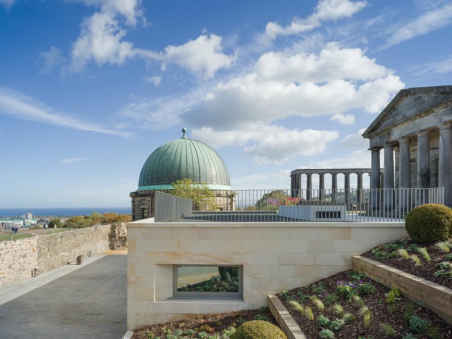Photo of Collective Gallery; an observatory dome with gardens in the foreground.