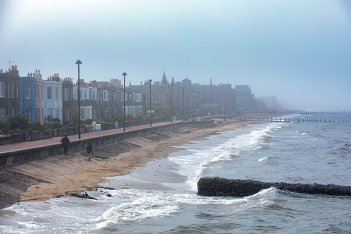 The waterfront and promenade on Portobello Beach.