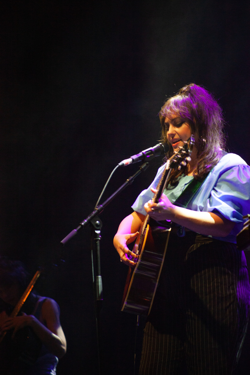Photo of Angel Olsen on stage at the Usher Hall.