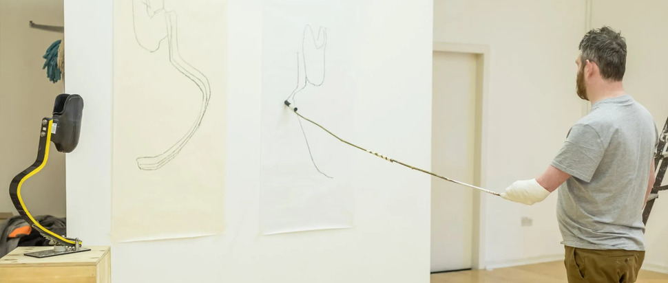 Andrew Gannon, Drawing Limb Still Life. Jonnie Peacock’s Leg (after Matisse).