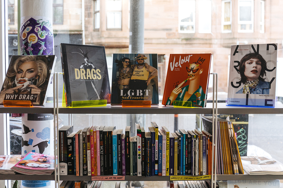 A shelf of books at Category Is.