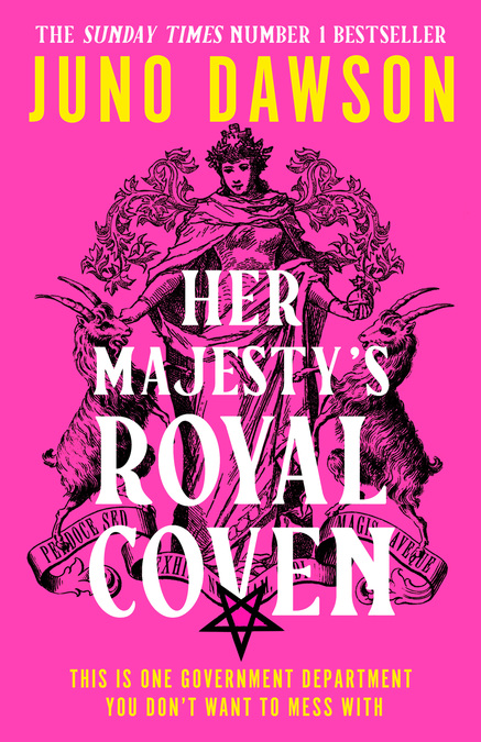 Illustrated cover for Her Majesty's Royal Coven.