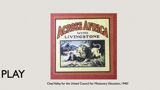 A Powerpoint slice with an image of a board game titled 'Across Africa with Livingstone'