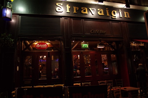The outside of the Stravaigin bar on Glasgow's Gibson Street