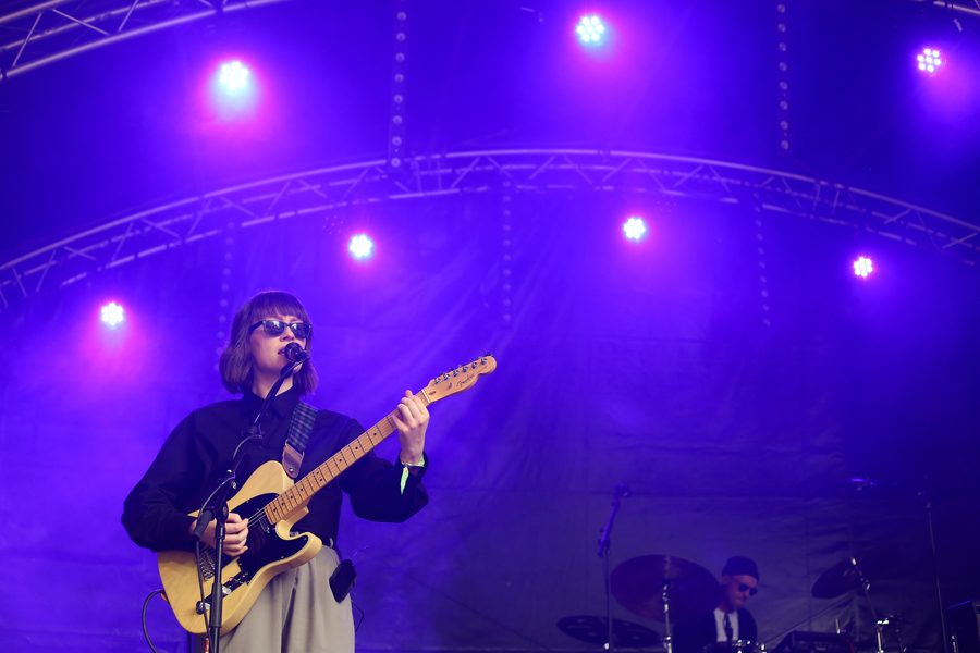 Cloth on stage at TRNSMT music festival.