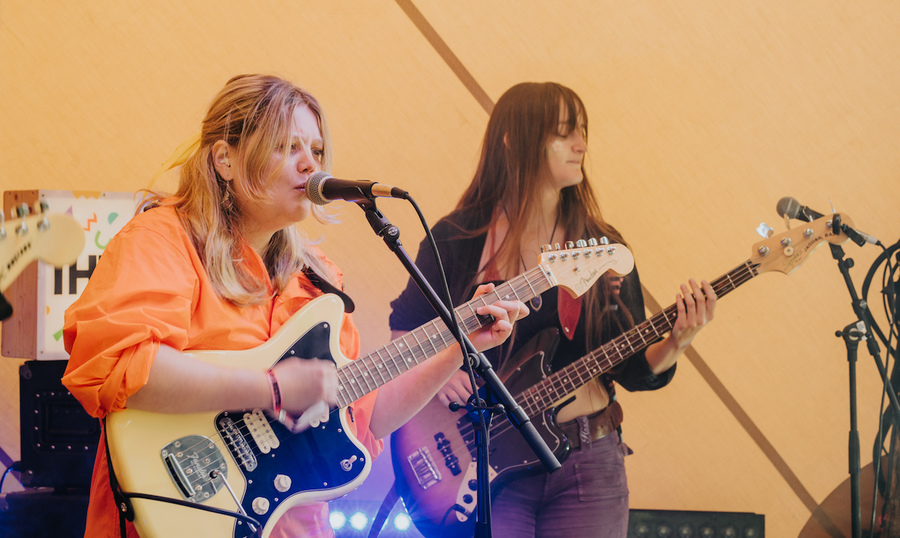 Moonsoup on stage at Kelburn Garden Party.