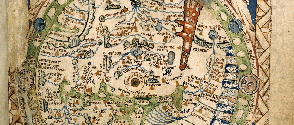 Psalter World Map, British Library Add. MS 28681