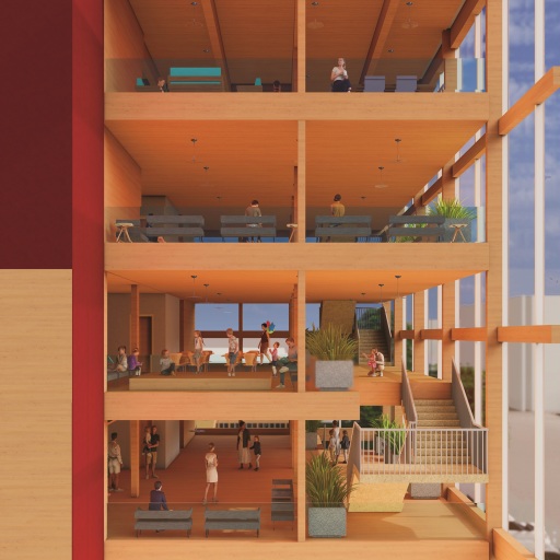 Artist's impression of a cross-section of an apartment block. 