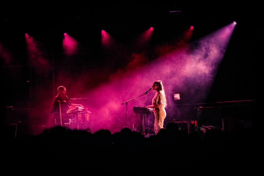 Photo of Kathryn Joseph on stage at the Barrowlands, Glasgow.