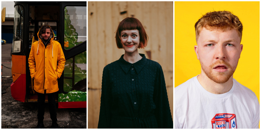 Headshot photos of Darren Cullen, Zara Gladman and Jonny Mowat.