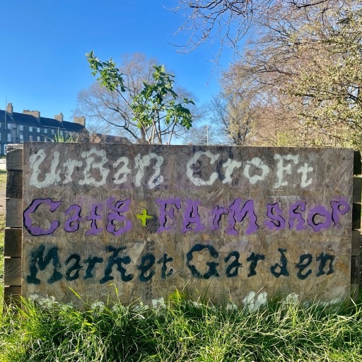 Photo of a sign at Leith Community Croft.