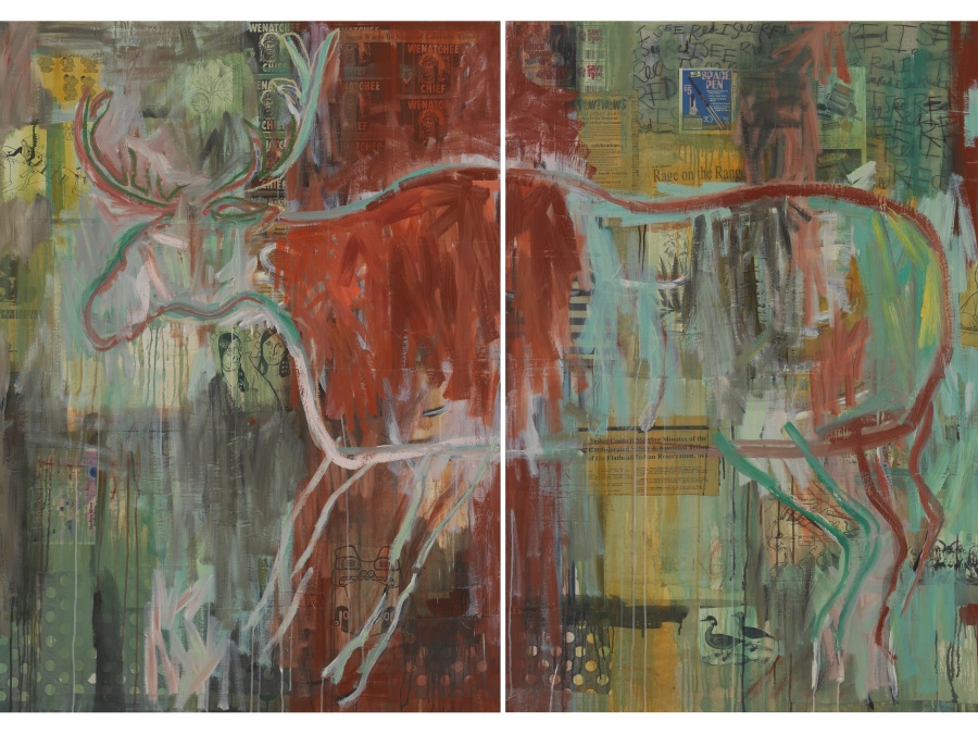 Jaune Quick-to-See Smith, I See Red: 10,000 Years (1992)