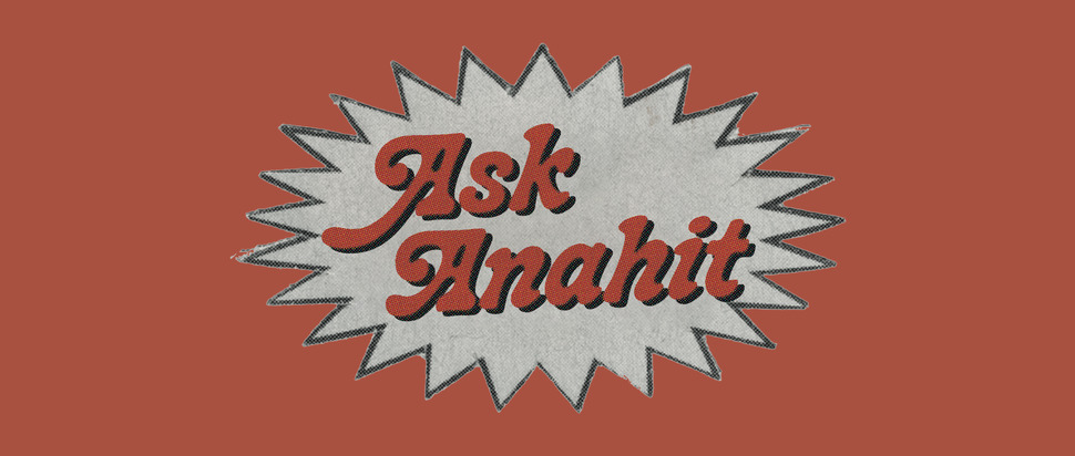 Ask Anahit red background