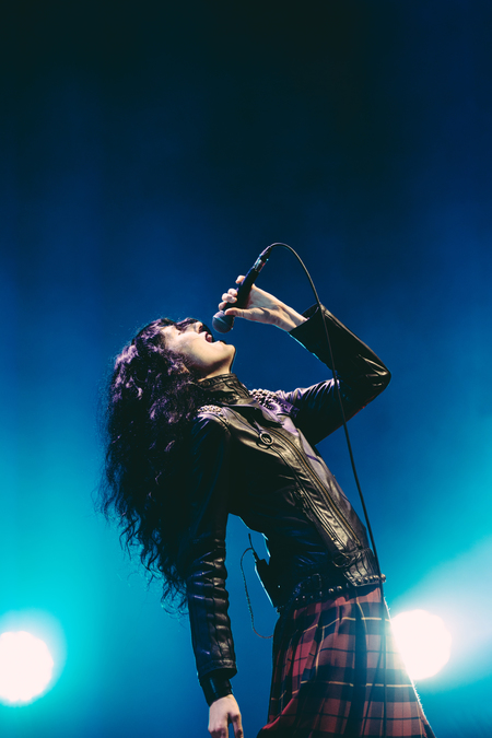 Photo of Lucia Fairfull performing on stage.