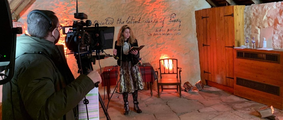 Janette Ayachi performing at Burns Cottage
