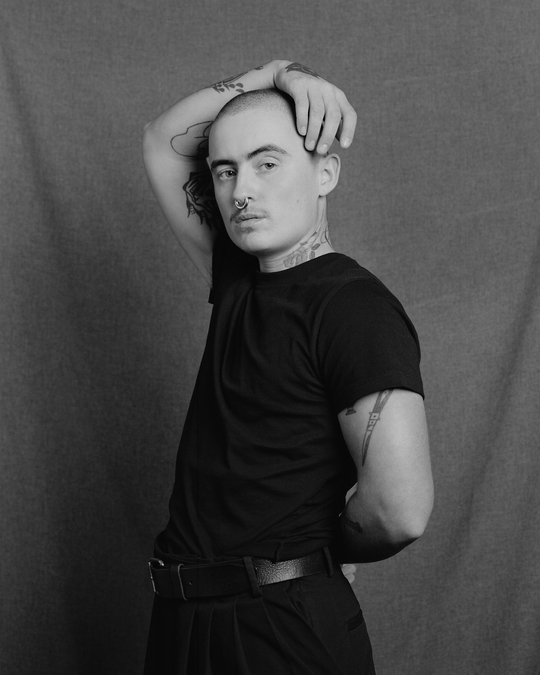 Black and white portrait photo by Asa Johannesson.