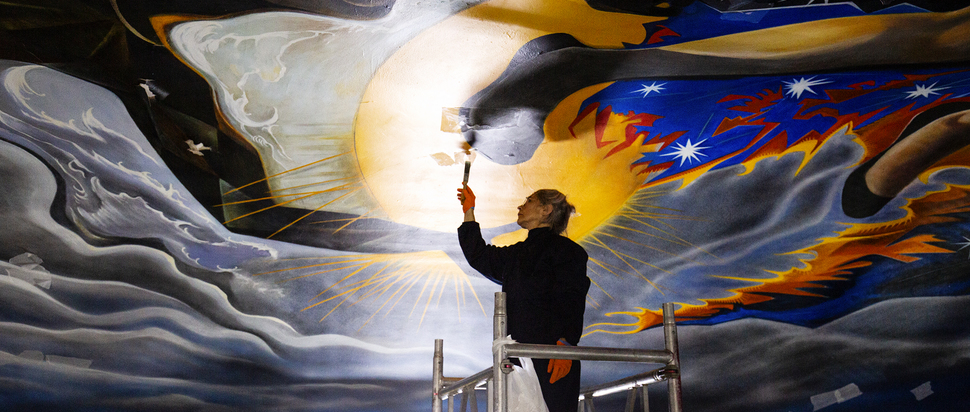 Painting in The Dome at King's Theatre
